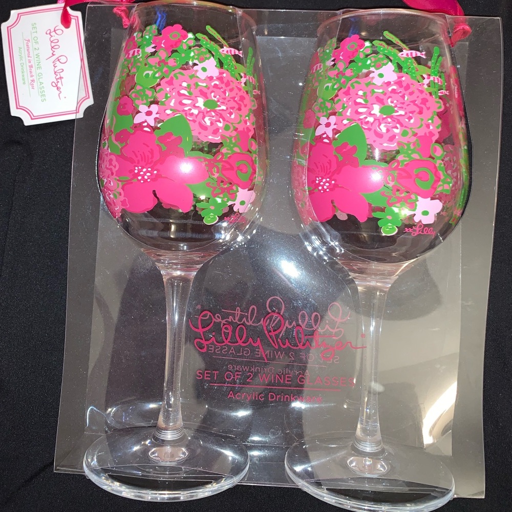 Lily Pulitzer wine glasses